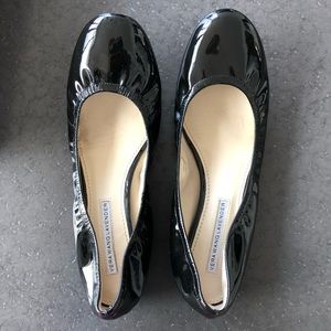 Vera Wang Lavender Black Patent Ballet Flats 8.5